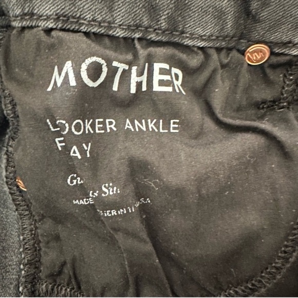 Mother Women’s Jeans The Looker Ankle Fray in Black Size 27 - Picture 9 of 11